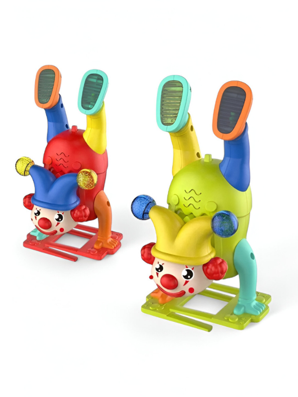 Musical Upside Down Clown Toy for Kids with Handstand Action and Flashing Lights LMI11203