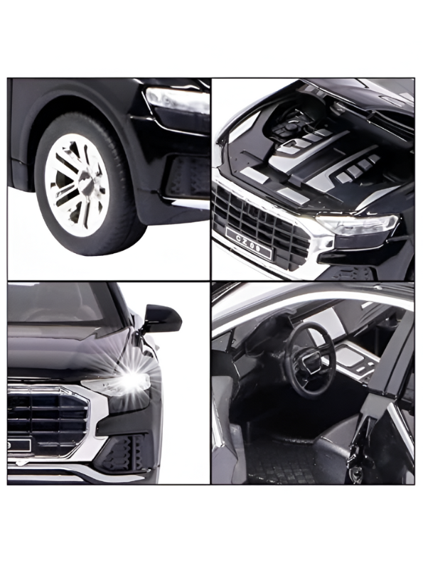 White - Audi Q8 SUV Diecast Model Car 1:24 Scale | Premium Luxury Crossover Diecast Collector LMI14131