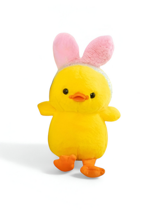 Yellow - Plush Duck Toy with Bunny Ears - Adorable & Soft Toy Duck Stuffed Animal LMI11592
