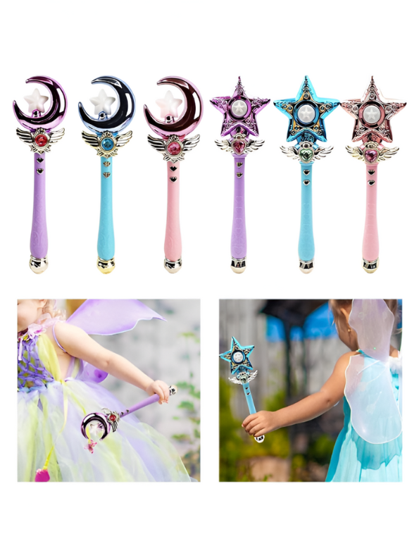 Purple Crescent Moon & Star Magic Wand | Cosplay & Dress-Up Toy NX12487
