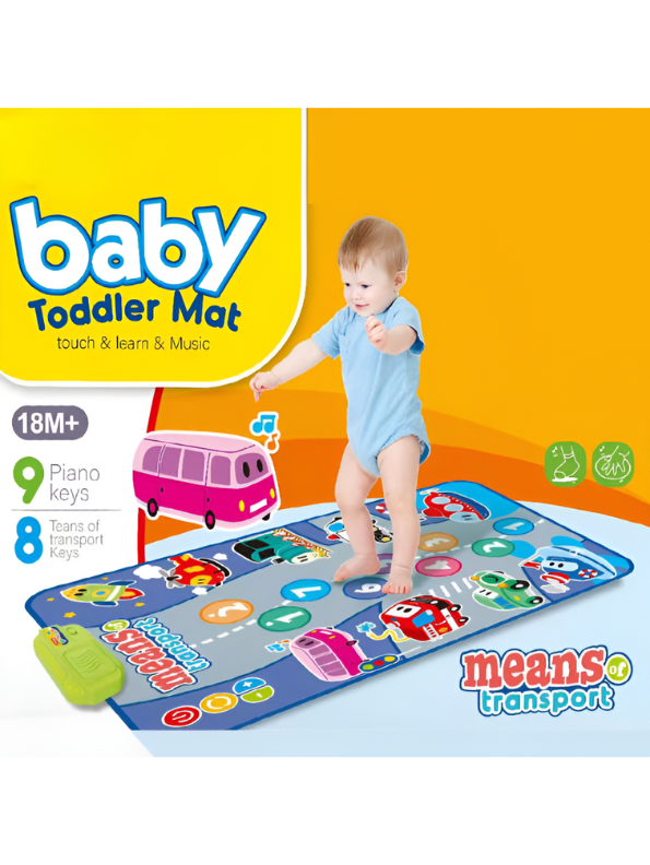 Interactive Musical Baby Toddler Mat | Transport Theme Electronic Piano Dance Play Pad 90x30 cm LMI15512