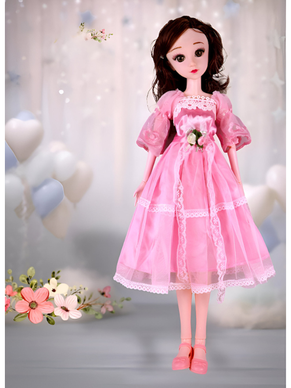 Cute Princess Doll in Elegant Gown for Kids - Fashion Doll Toy for Girls Ages 3-7 LMI10473