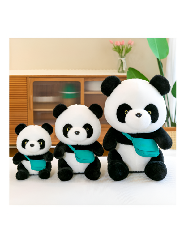 Cute Panda Plush Toy with Bag - 8-Inch Soft Toy Stuffed Animal for Kids & Adults LMI11083