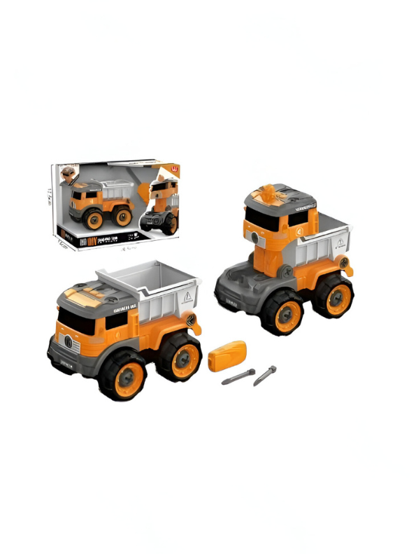 DIY Build & Take Apart Dump Truck Toy for Kids | Educational Orange Construction Vehicle LMI15595