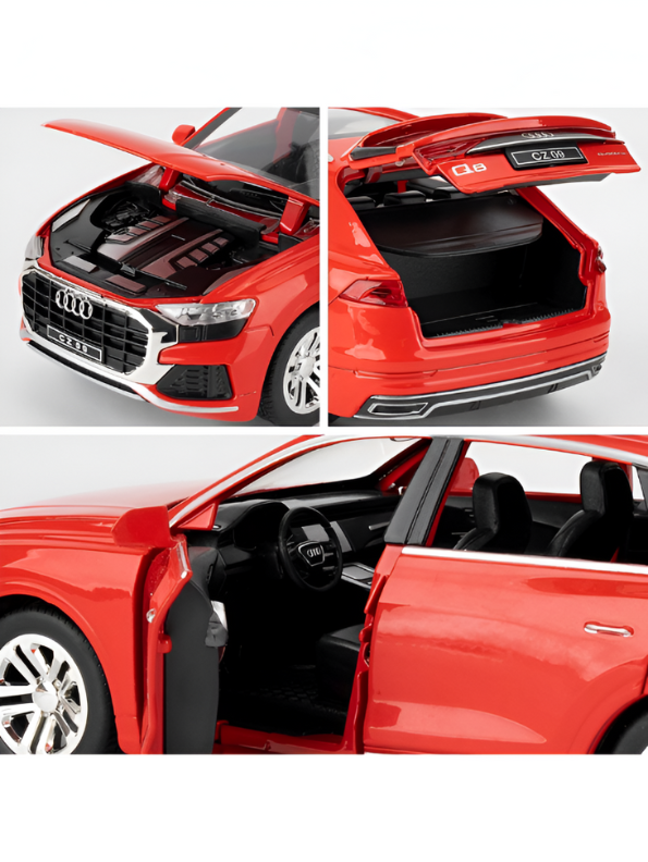 Red - Audi Q8 SUV Diecast Model Car 1:24 Scale | Premium Luxury Crossover Diecast Collector LMI14131