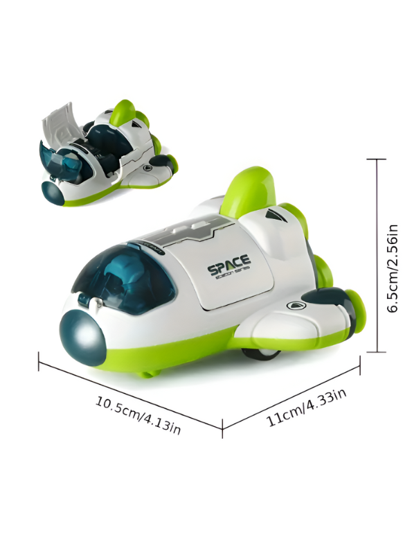"ZERO" Space Capsule Building Kit | White & Green Rocket Pod Model Toy LMI12604