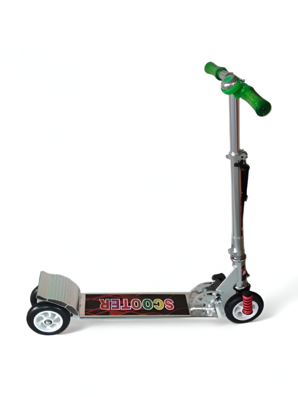 Adjustable Height Hot Rod Themed Kick Scooter | Portable and Foldable Outdoor Ride-On Toy LMI7694