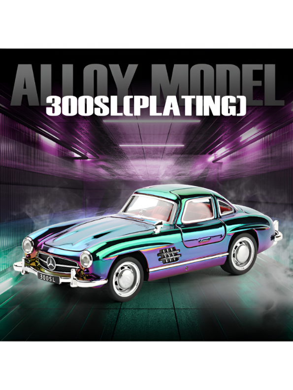 Mercedes-Benz 300SL – Diecast Alloy Metal Model Toy - Scale 1:24 Vintage Car.