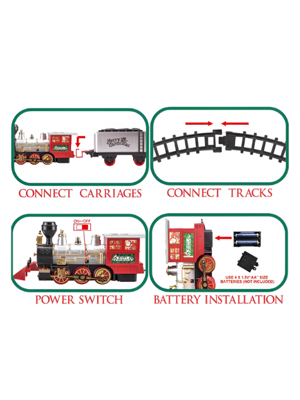 Classic Electric RC Train Set for Kids | 17 PCS Battery Operated Railway with Remote Control LMI15700