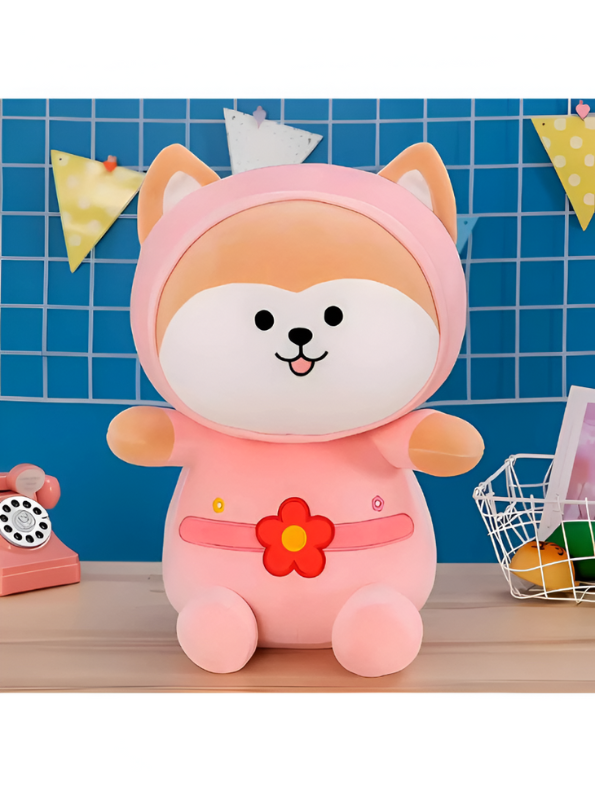Pink - Cute Shiba Inu Dog Plush Toy in Frog Costume | Kawaii Stuffed Animal Soft Toy LMI14146