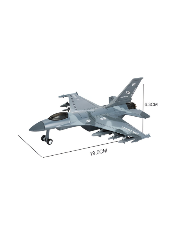 Collectible MetalHO Diecast Fighter Aircraft Model | Pull-Back Action Military Toy for Kids LMI15792