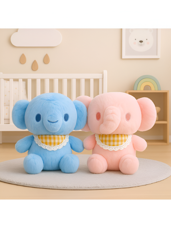 Blue - Plush Elephant Soft Toy for Babies | Adorable Soft Stuffed Animal for Toddlers & Kids LMI14686