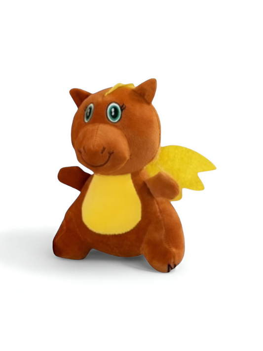 Plush Dragon Stuffed Animal - Adorable Brown Soft Toy with Wings LMI11925