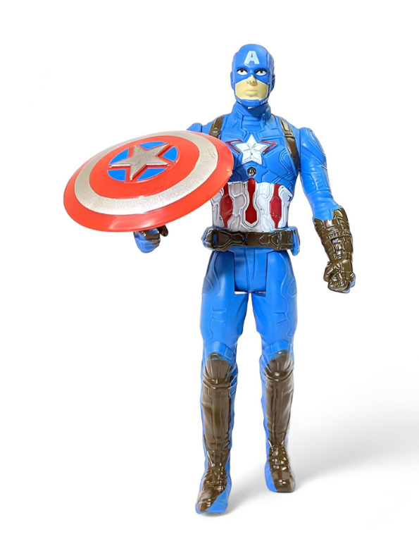 Giant Captain America Action Figure with Shield and Extra Head | Avengers Superhero Toy TV626