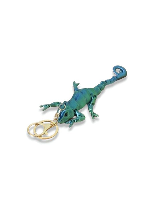 Dark Green - Beaded Chameleon Keychain | Handmade Y2K Retro Lizard Keyring & Bag Charm NOVGBT-50424