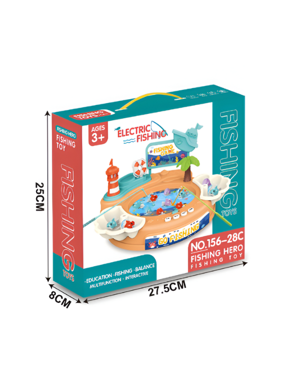 Electric Rotating Fishing Game Toy Set for Kids 3+ - Educational Music Fishing Hero NX15669