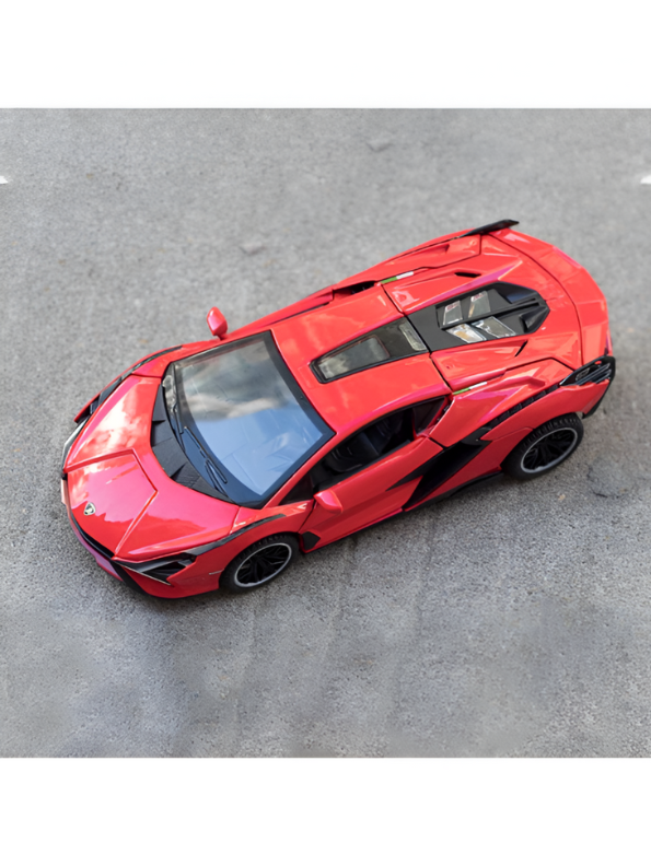 Red - Lamborghini Sián FKP 37 (1:32 Scale) Diecast Toy Car - Pull Back, Open Doors, Lights & Engine Sound LMI15675