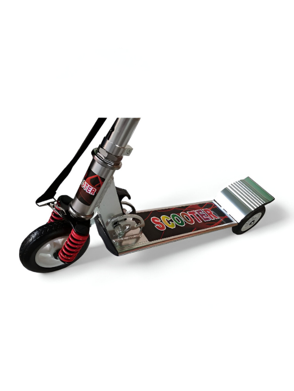 Adjustable Height Hot Rod Themed Kick Scooter | Portable and Foldable Outdoor Ride-On Toy LMI7694