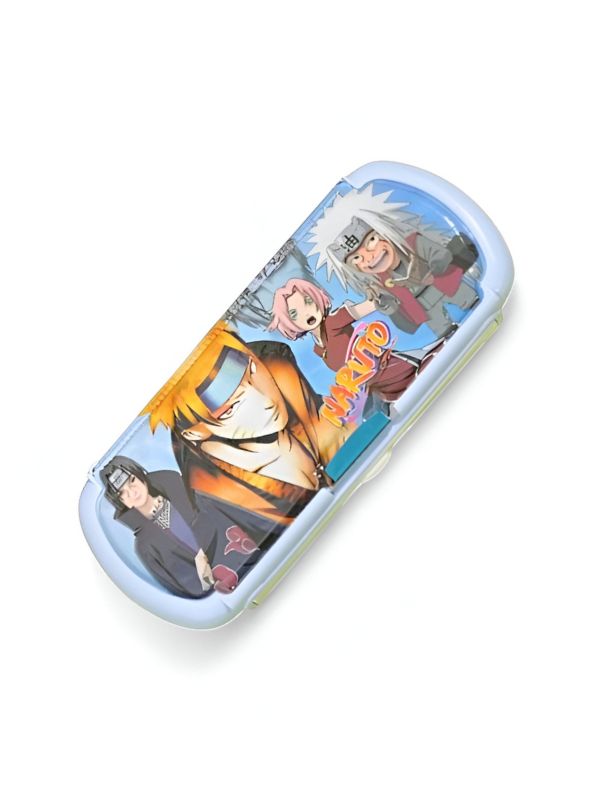 Official Naruto Character Print Pencil Box - Featuring Itachi Uchiha, Naruto Uzumaki, Sakura, and Jiraiya NOVHBC-188562
