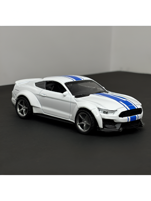Mustang GT Wide-Body Diecast Toy Car (White) - Scale 1:34 Model Collector's Edition LMI15610