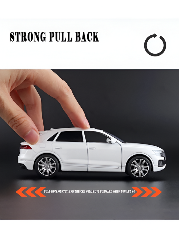 White - Audi Q8 SUV Diecast Model Car 1:24 Scale | Premium Luxury Crossover Diecast Collector LMI14131
