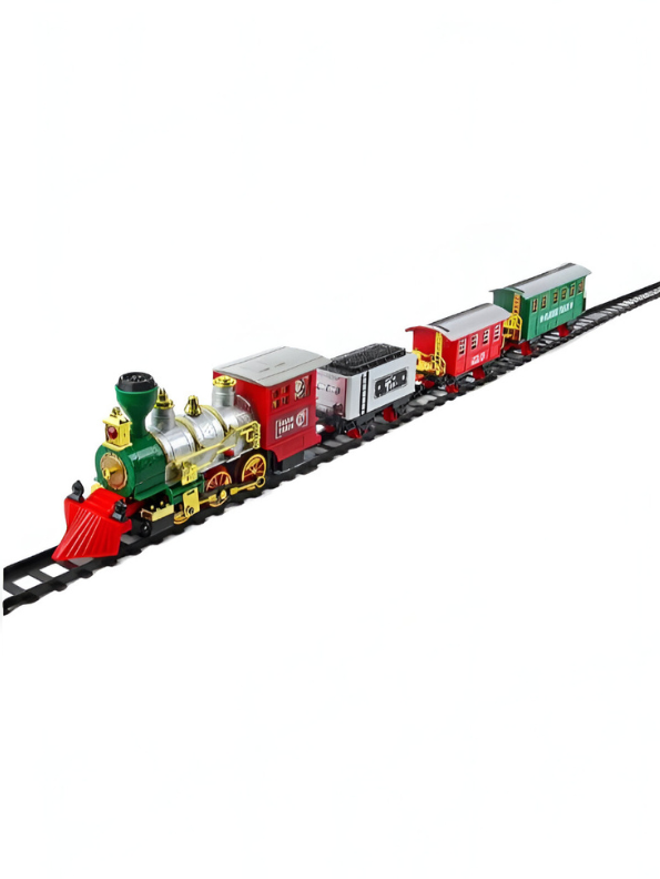 Classic Electric RC Train Set for Kids | 17 PCS Battery Operated Railway with Remote Control LMI13472