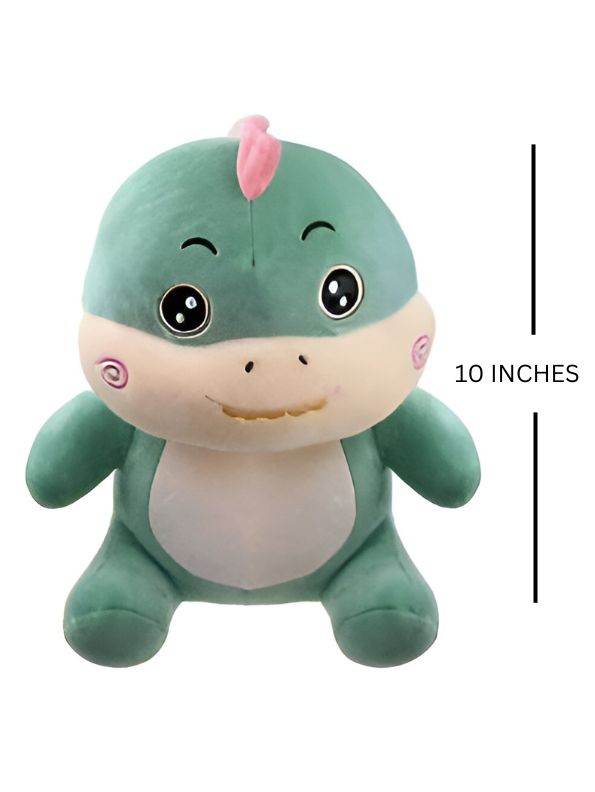GREEN - DinoHug Plush Toy – 10-inch Ultra-Soft Dinosaur Stuffed Animal | Cute & Cuddly Gift for Kids - MS14149