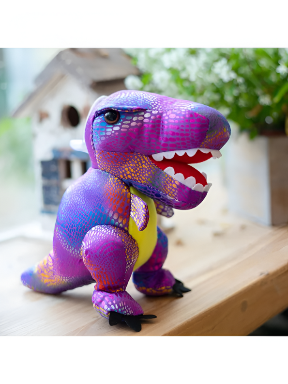 Purple - Super Soft Toy Rainbow T-Rex Stuffed Animal - Huggable & Colorful Dinosaur Plushie Toy LMI11902