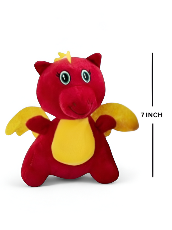 Plush Dragon Stuffed Animal - Adorable Red Soft Toy with Wings LMI11925