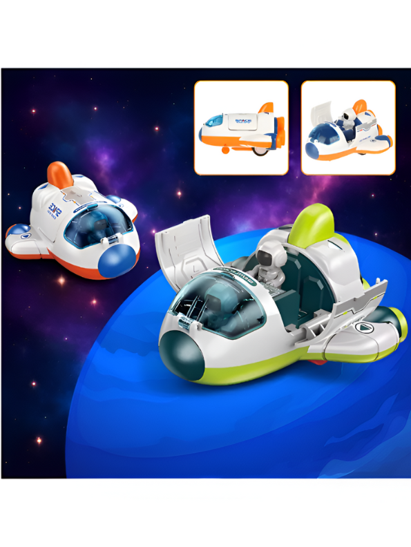 "ZERO" Space Capsule Building Kit | White & Green Rocket Pod Model Toy LMI12604