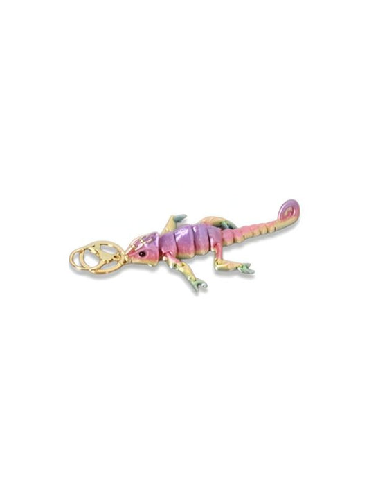 Pink - Beaded Chameleon Keychain | Handmade Y2K Retro Lizard Keyring & Bag Charm NOVGBT-50424