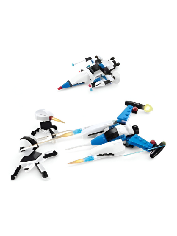 Star Pioneer Space Fighter & Robot LEGO Set | 142-Piece 2-in-1 Space Building Kit TV4832