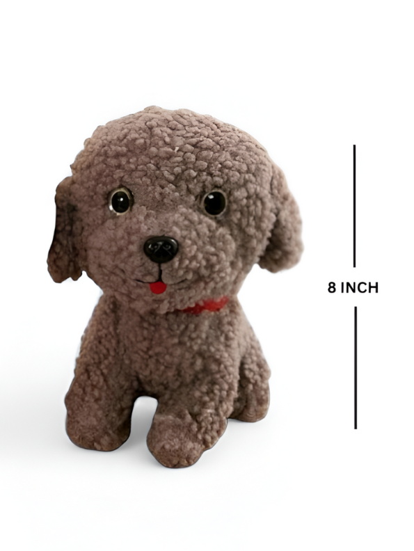 Adorable Grey Toy Poodle Plushie | Cuddly Stuffed Animal Dog Soft Toy | Perfect Gift for Kids & Dog Lovers LMI11904