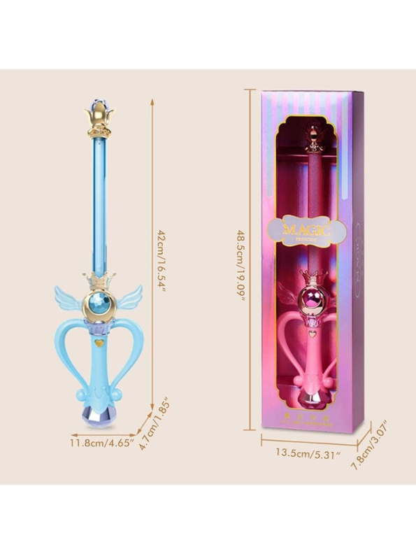 Sailor Moon Eternal Tiare & Moon Power Tiare Replica blue Gold Scepter Cosplay Prop NX15693