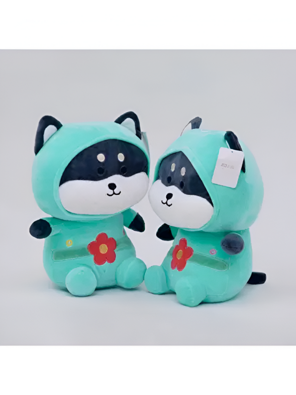 Cute Shiba Inu Dog Plush Toy in Frog Costume | Kawaii Stuffed Animal Soft Toy LMI14146