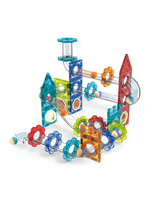 Magic Magnetic Blocks Marble Run Building Block Set - 113 PCS STEM Fun Track LEGO Set - Educational Science Toy TV708