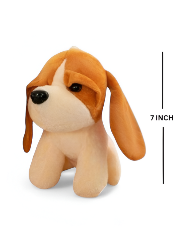Orange - Cuddly Plush Puppy Stuffed Toy | Small 7" Dog Soft Toy for Children LMI11928