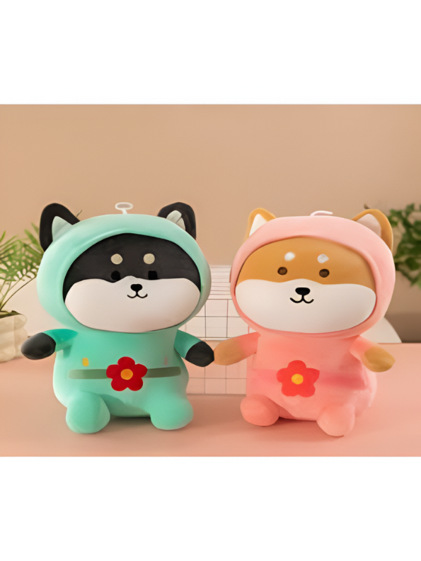 Pink - Cute Shiba Inu Dog Plush Toy in Frog Costume | Kawaii Stuffed Animal Soft Toy LMI14146