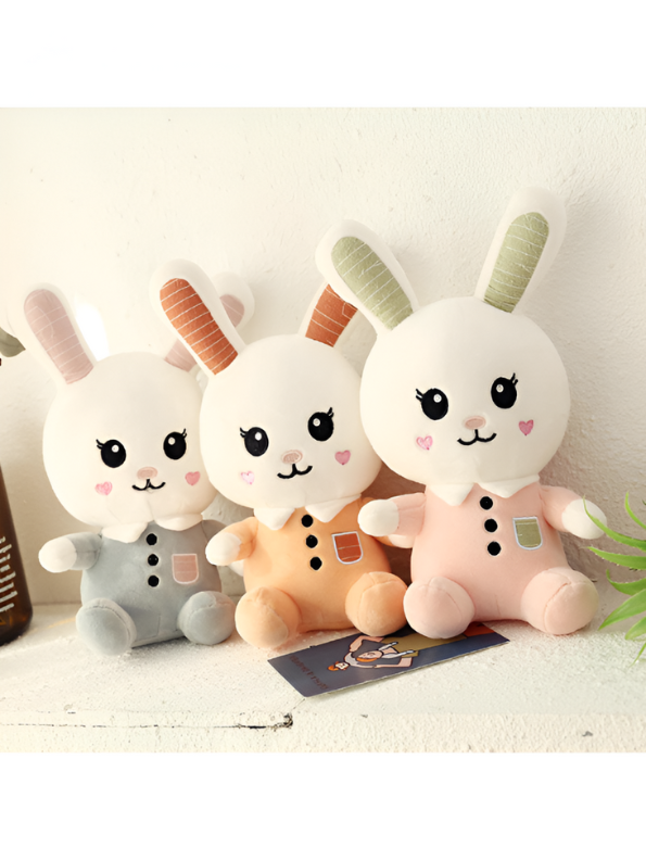 Orange - Fluffy Bunny Plush Toy for Kids | Adorable Soft Toy Cuddly Stuffed Rabbit LMI9548
