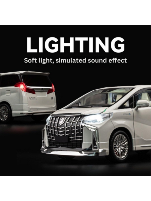 White Toyota Alphard Hybrid Diecast Model Car 1:18 Scale | Premium Luxury MPV Toy for Collectors LMI15768