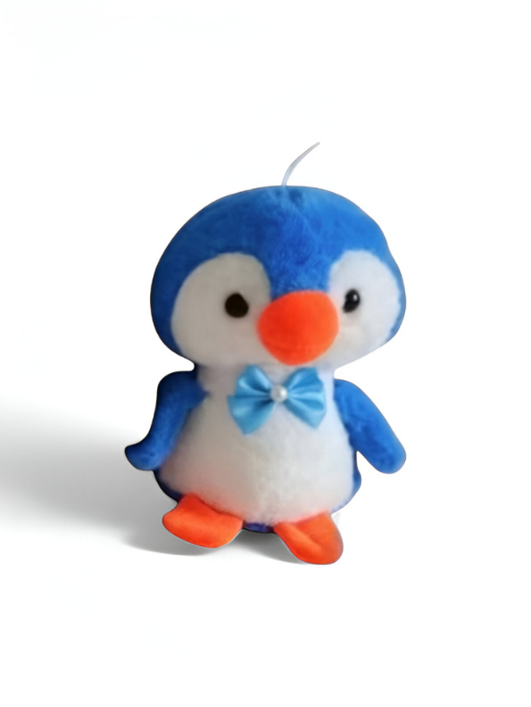 Blue - 8" Penguin Plush Toy with Bowknot - Super Soft Toy Cuddle Buddy LMI12218