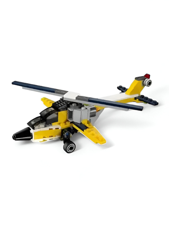 3-in-1 Super Airplane Building Block Set - 130+ PCS ARCHITECT Jet Fighter LEGO Set - STEM Toy for Kids 6+ TV860