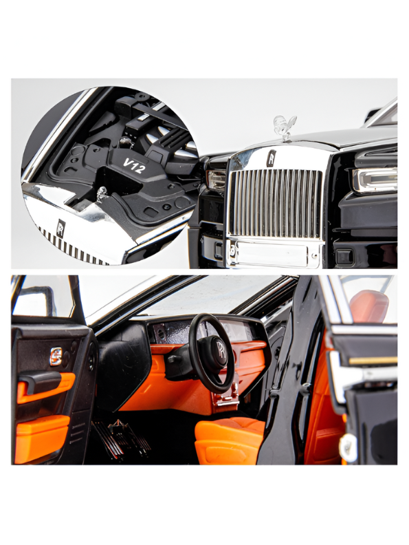 Rolls-Royce Phantom Diecast Model Car 1:18 Scale | Luxury Sedan Toy with Lights & Sound LMI15603