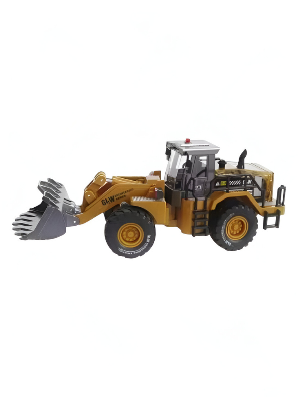 Engineering GL8F Alloy Die-Cast Wheel Loader Construction Vehicle Toy Model with Movable Scoop and Rubber Tires LMI15144
