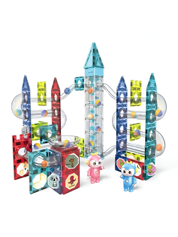 Magnetic Blocks Marble Run Building Block Set - 156 PCS MUSIC TOY LEGO Set - STEM Educational Ball Track for Kids  TV1139