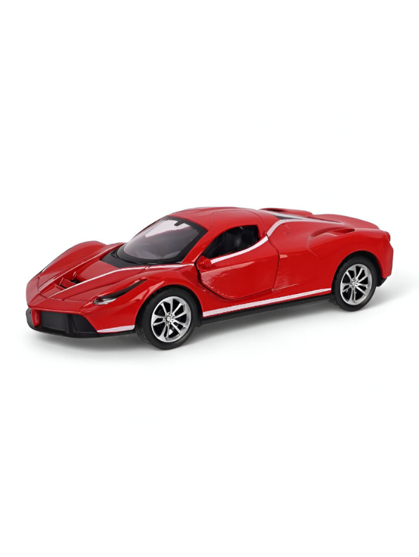 Red Ferrari LaFerrari Toy Car 1:28 Scale for Kids & Adults | Premium Pull Back Action Model LMI14892