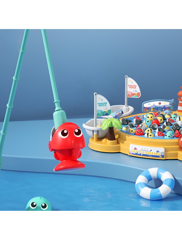 Electric Fishing Game Table with Legs, Rotating Board & Music for Kids Ages 3+ NX15668