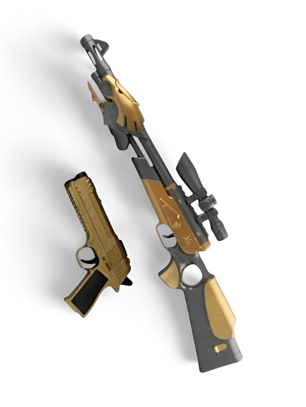 Golden Eagle Toy Gun Set | PUBG-Inspired Battle Royale Rifle, Pistol & Accessories LMI13790