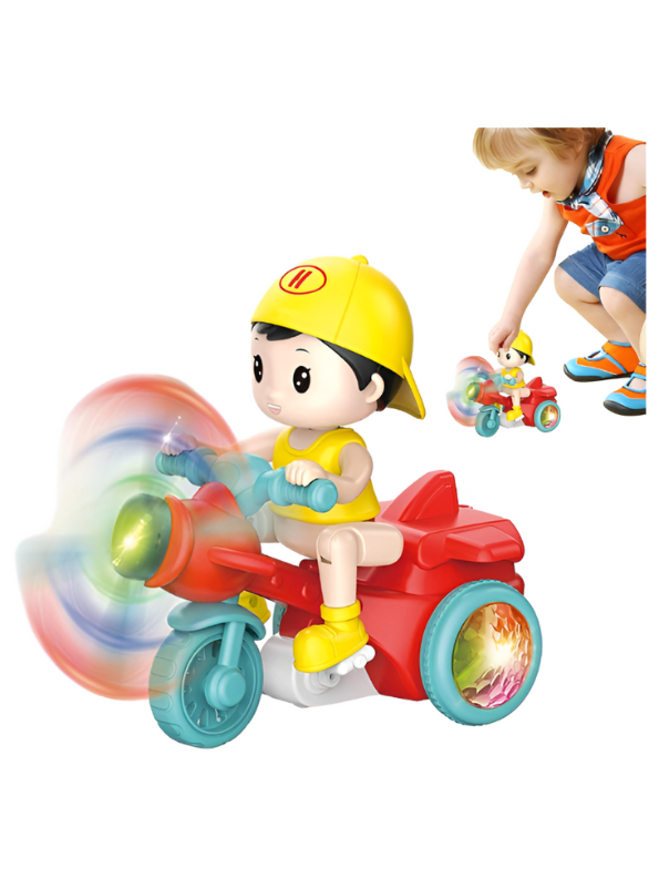 Red Cool Tricycles Stunt Performance Toy with Lights, Music, and Spinning Propeller LMI13969