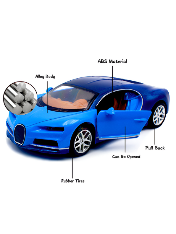 Ultimate Bugatti Chiron Toy Car Gift Set - 3-Pack 1:36 Scale Alloy Models | Durable Diecast Cars for 3+ Year Olds TV5811